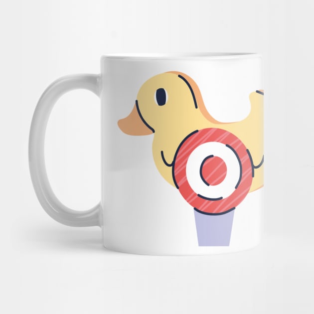 yellow duck red target design by Artistic_st